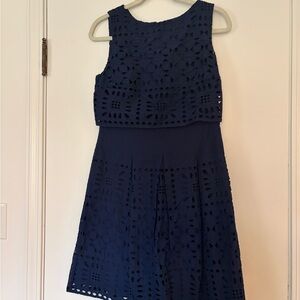 Lauren Ralph Lauren Elegant Navy Blue Women’s Dress